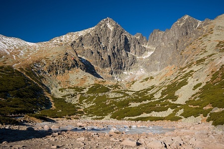 Lomnický štít od Skalnatého plesa